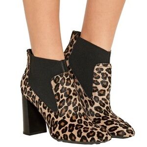 TOD'S Leopard-print calf hair ankle boots size 38 EU (US 8) These are‎ AMAZING!!